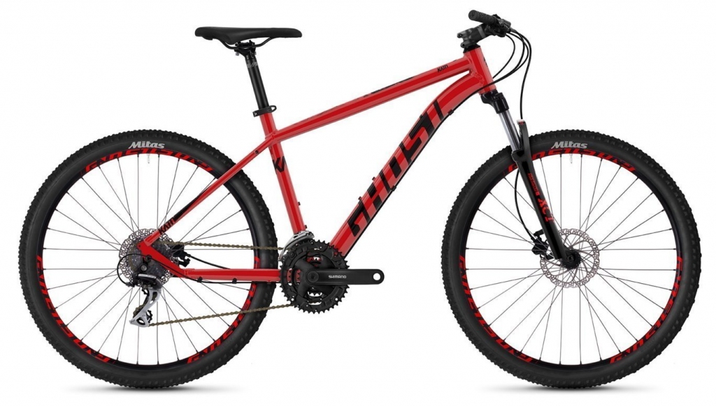 Велосипед 27,5" Ghost Kato 2.7 riot red / night black Велосипед 27,5" Ghost Kato 2.7 riot red / night black