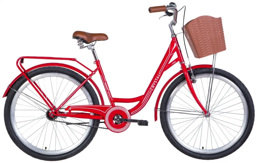 Велосипед 26" Dorozhnik CRYSTAL (2021) червоно-білий