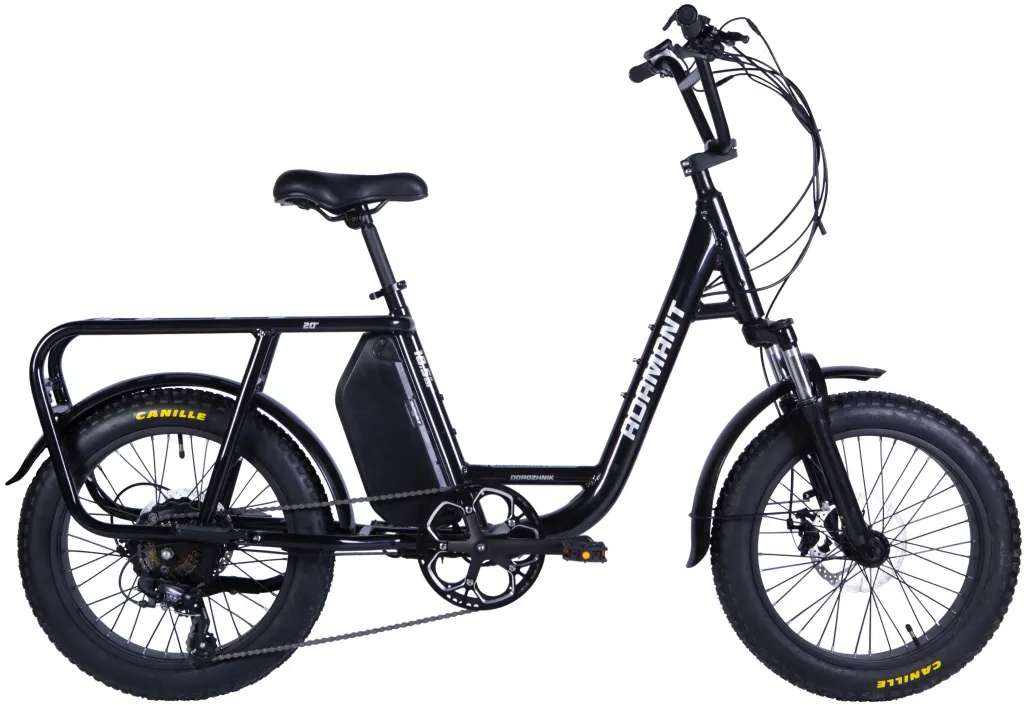 Велосипед 20" Dorozhnik eADAMANT DD FR 48B 17.5А*г 500Вт (2025) черный