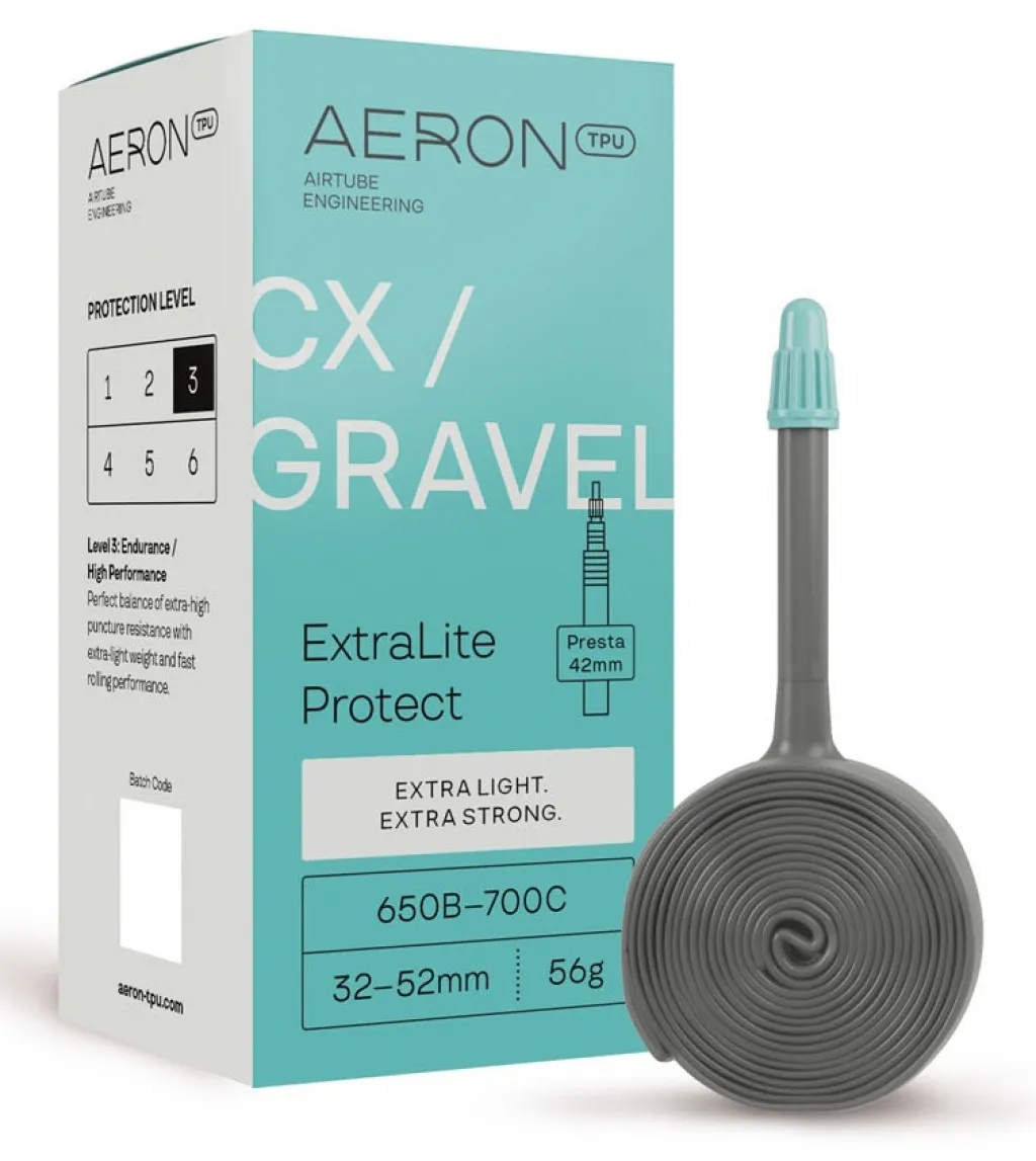 Камера 28 700x32c/52c AERON TPU CX/Gravel ExtraLite Protect FV 42mm (56g)