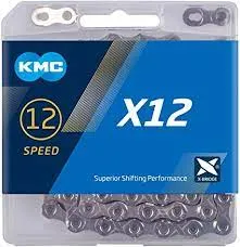 Цепь KMC X12 12-speed 126 links silver + замок