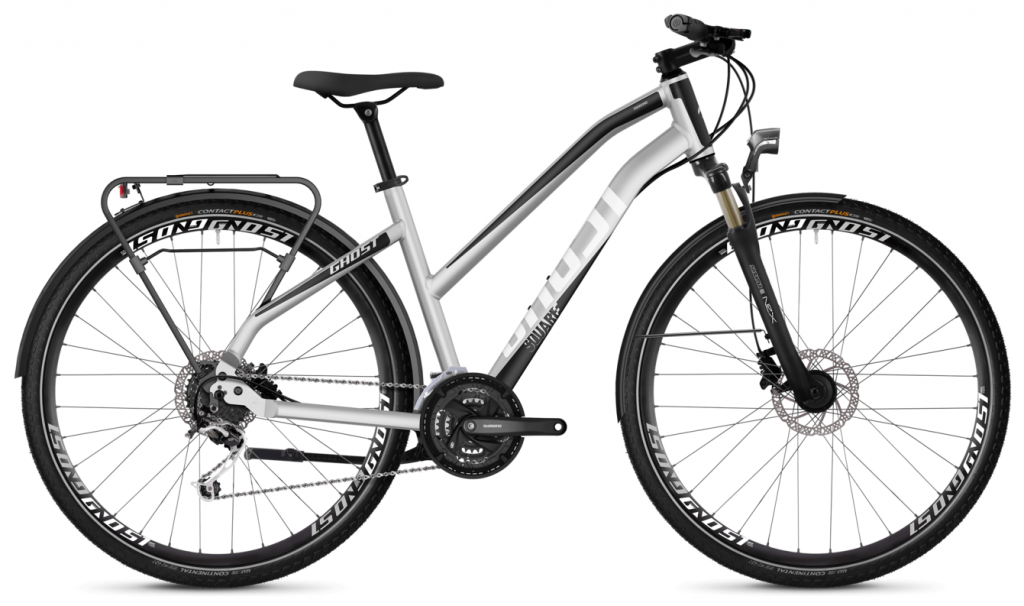 Велосипед 28" Ghost Square Trekking 4.8 W iridium silver / jet black / star white Велосипед 28" Ghost Square Trekking 4.8 W iridium silver / jet black / star white