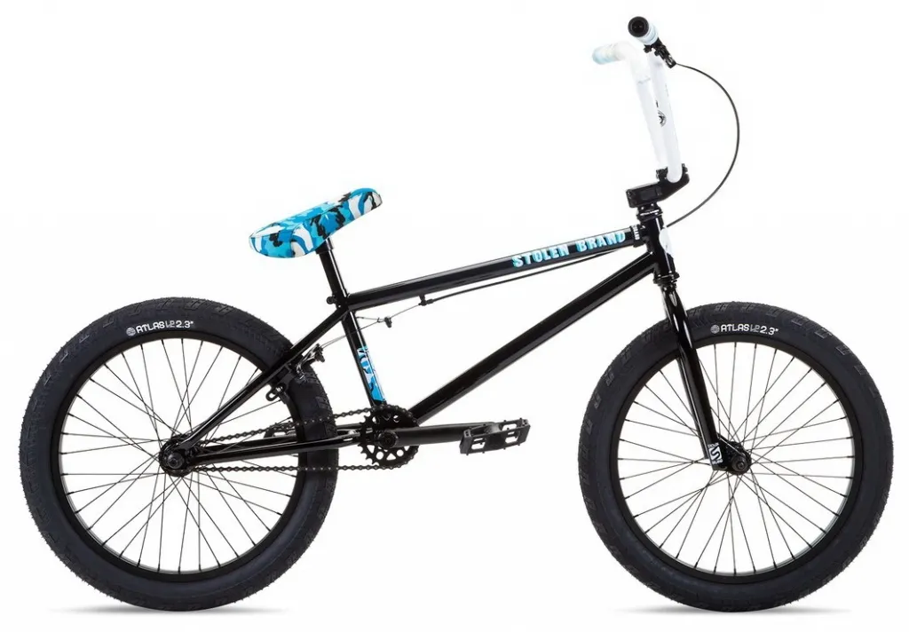 Велосипед BMX 20" Stolen STEREO (2021) 20.75" BLACK W/ SWAT BLUE CAMO