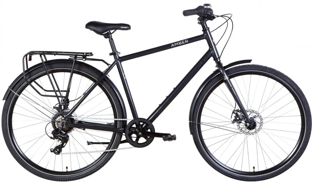 Велосипед 28" Dorozhnik AMBER DD (2022) темно-сірий