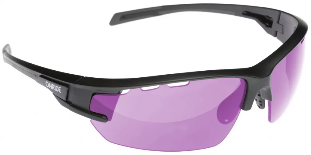 Окуляри ONRIDE Leader 40 матово чорні з лінзами HD purple (19%)