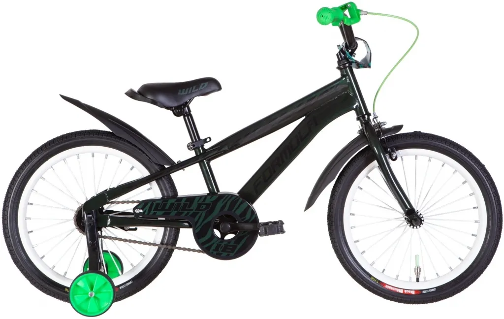 Велосипед 18" Formula WILD (2022) зеленый с черным