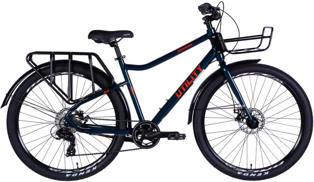 Велосипед 27.5" Dorozhnik UTILITY DD CS (2025) синьо-зелений