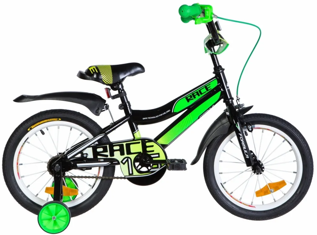 Велосипед 16" Formula RACE (2021) черно-зеленый