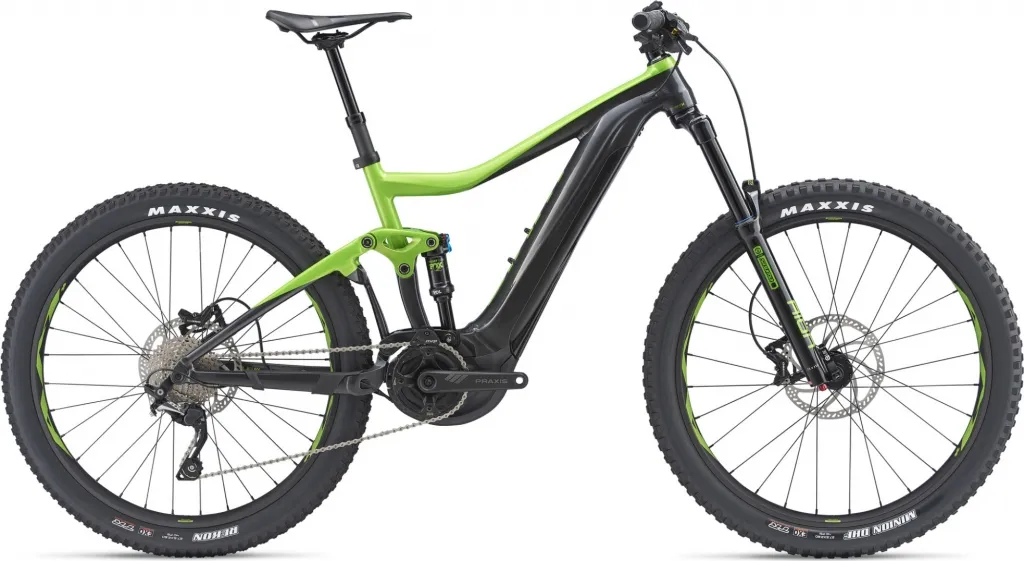 Велосипед 27.5" Giant Trance E+ 3 Pro gunmetal black/flash green