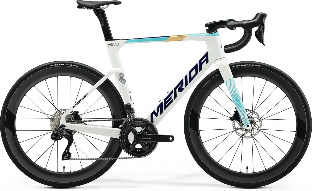 Велосипед 28" Merida REACTO 6000 (2025) pearl/blue-team