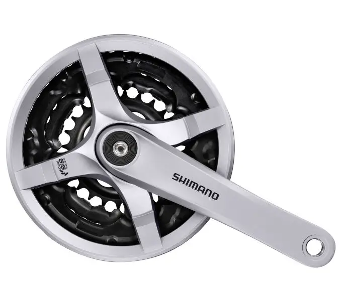 Шатуны SHIMANO FC-TY501 170мм 42X34X24 6/7/8 шв защита звезд gray