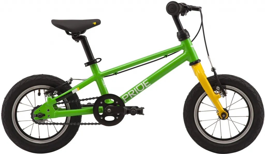 Велосипед 12" Pride GLIDER 12 (2020) green/yellow