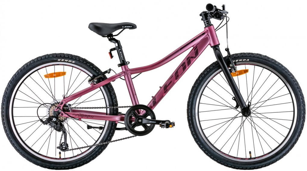 Велосипед 24" Leon JUNIOR Vbr (2022) розовый с черным (м)