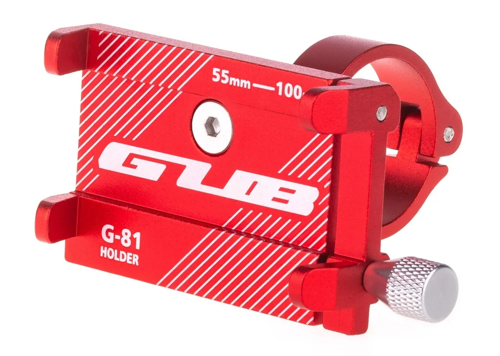 Держатель телефона GUB G-81 на руль алюминиевый, красный
