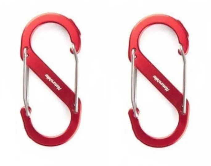 Карабін багатофункціональний Naturehike S-type NH20GS004, 50 мм, 2 шт, red
