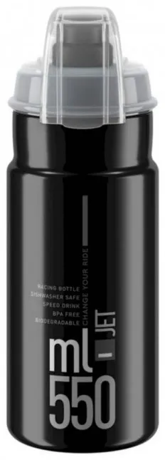 Фляга ELITE Jet Plus, 550ml, black/grey