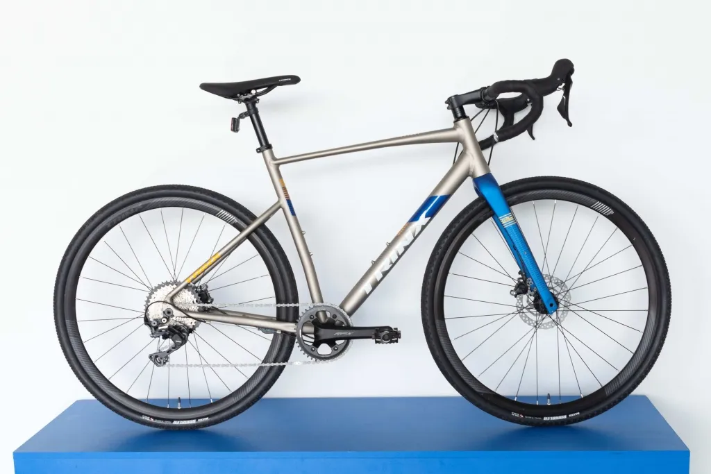 Велосипед 28" Trinx GTR 2.0 (2021) сіро-синій матовий