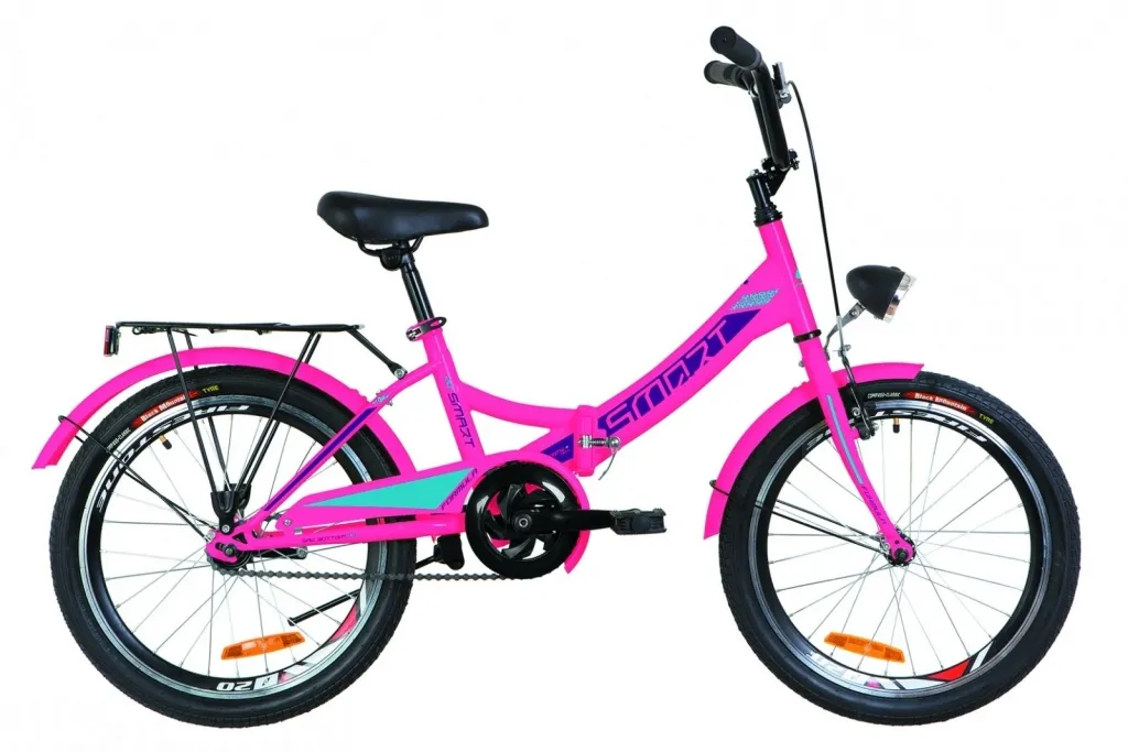 Велосипед 20" Formula SMART 2019 розовый, с багажником, крылом и фонарём