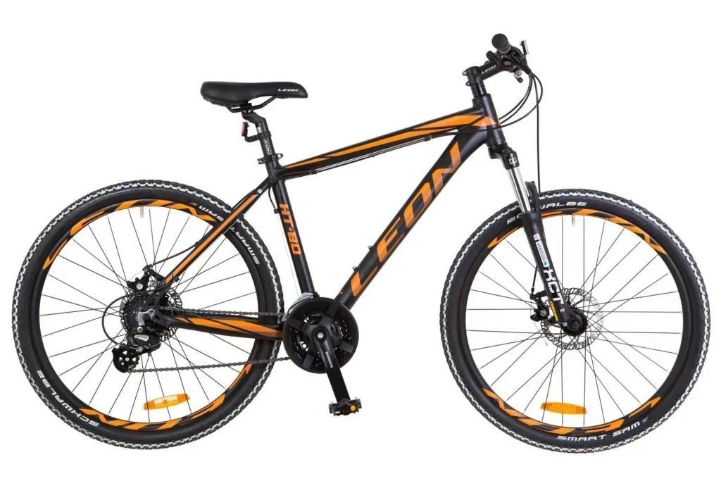 Велосипед 26" Leon HT 80 DD черно-оранжевый матовый 2018
