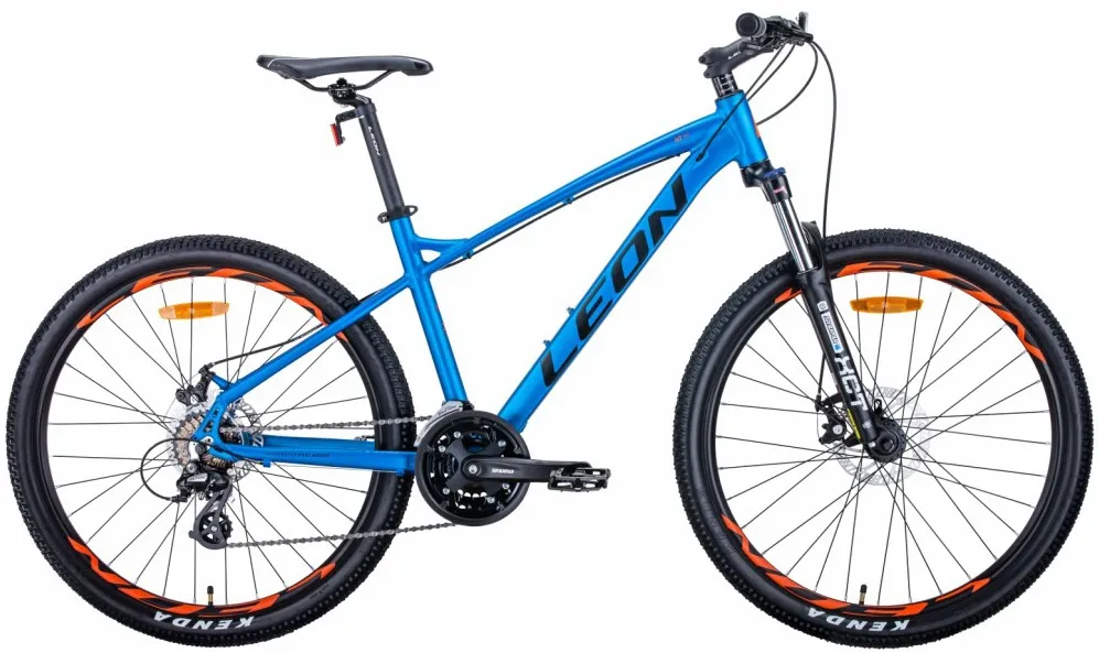 Велосипед 26" Leon HT-90 AM DD (2021) синий с оранжевым (м)