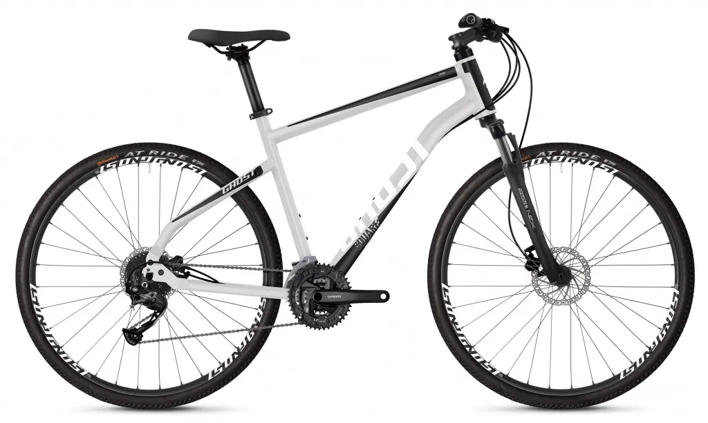 Велосипед 28" Ghost Square Cross 1.8 (2020) iridium silver / jet black / star white