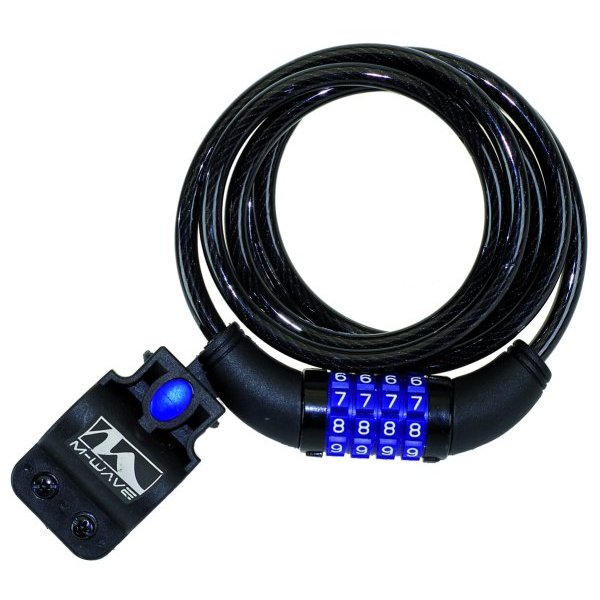 Замок M-Wave 8х1500мм, цифровой, черный Замок M-Wave 8х1500мм, цифровой, черный