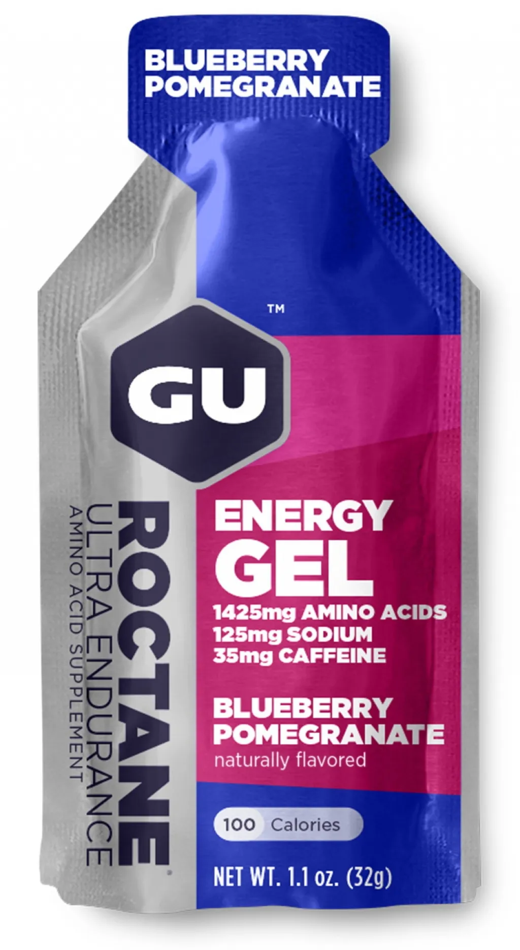 Гель энергетический GU Energy ROCTANE Ultra Endurance Blueberry Pomegranate, 32 г (35 мг кофеина)