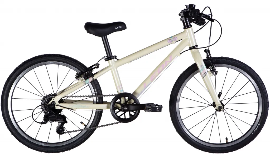 Велосипед 20" Leon GO 7 Vbr CS (2025) бежевий з рожевий