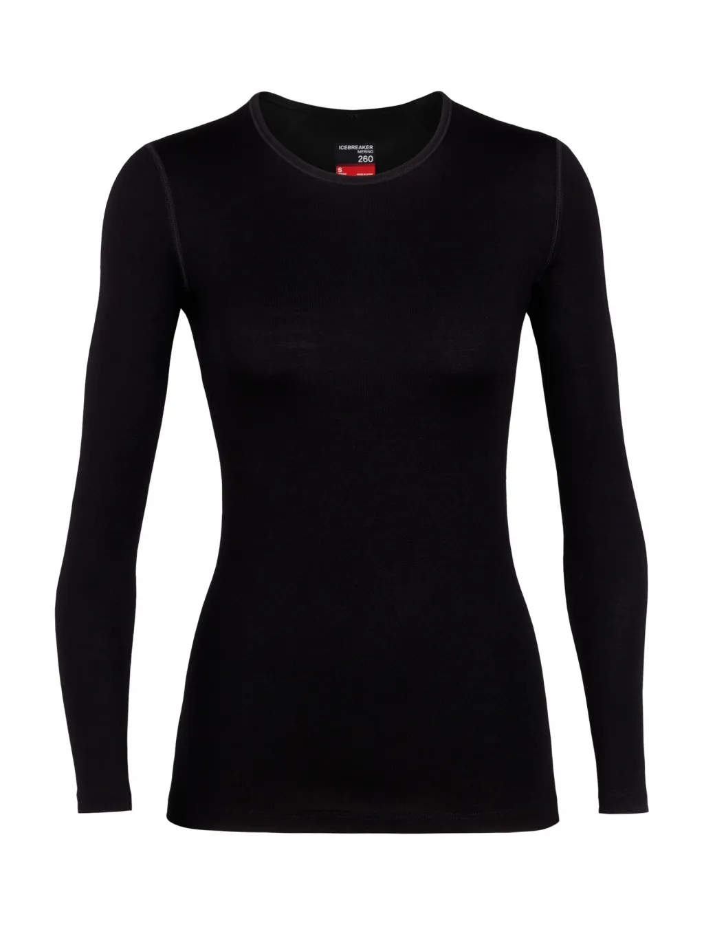 Термофутболка з довгим рукавом ICEBREAKER Women Merino 260 Tech LS Crewe black