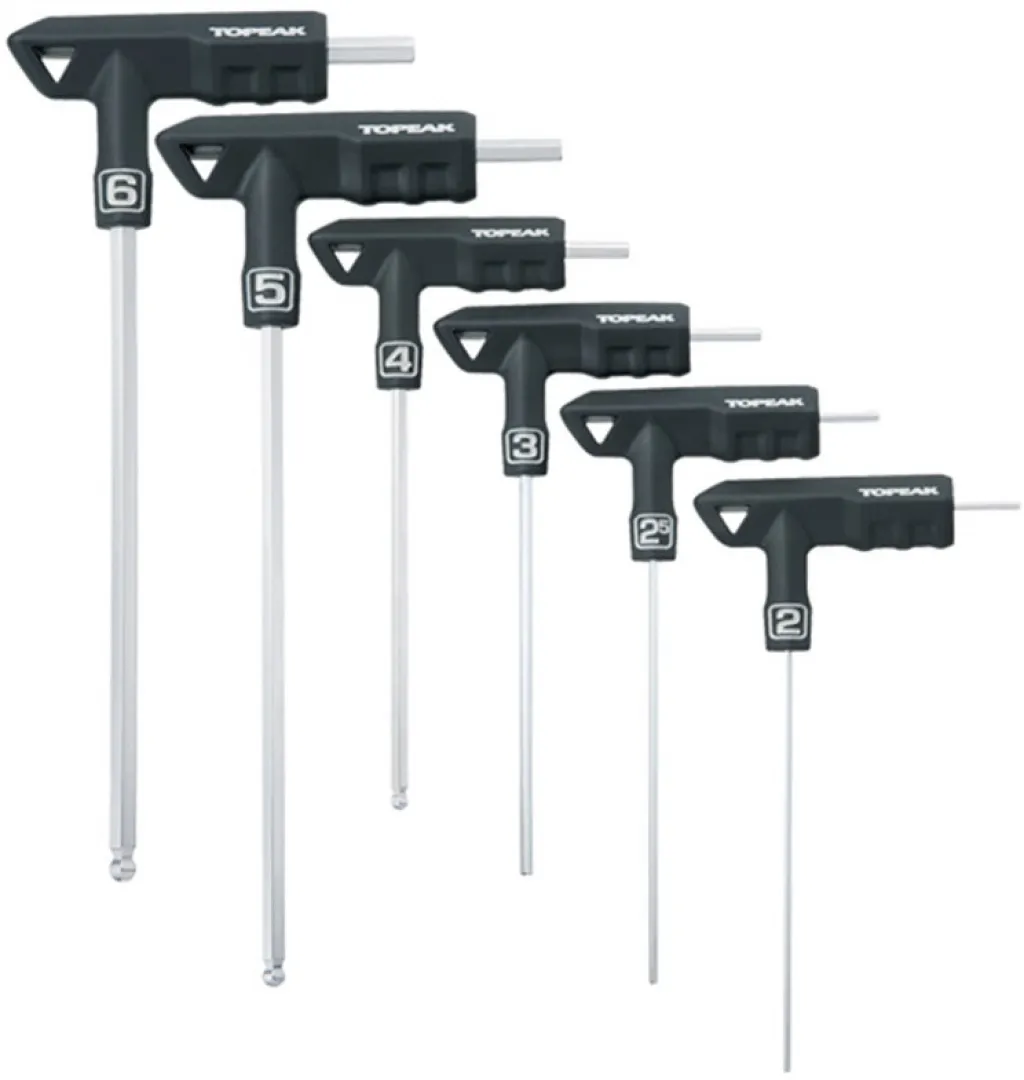 Шестигранники Topeak T-Handle DuoHex Wrench Set, 2/2.5/3/4/5/6mm, 6 tools