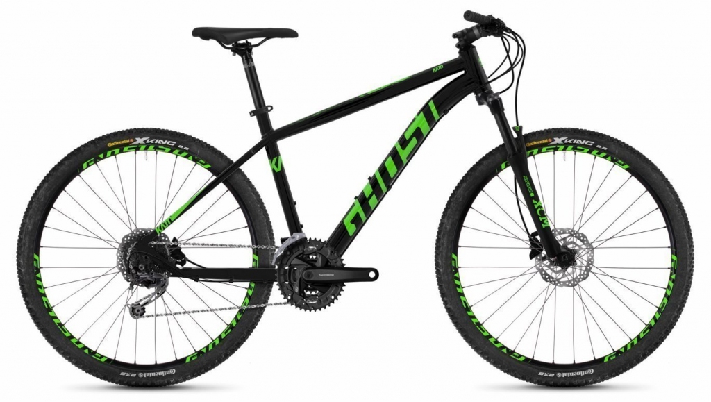 Велосипед 27.5" Ghost Kato 4.7 night black / riot green Велосипед 27.5" Ghost Kato 4.7 night black / riot green