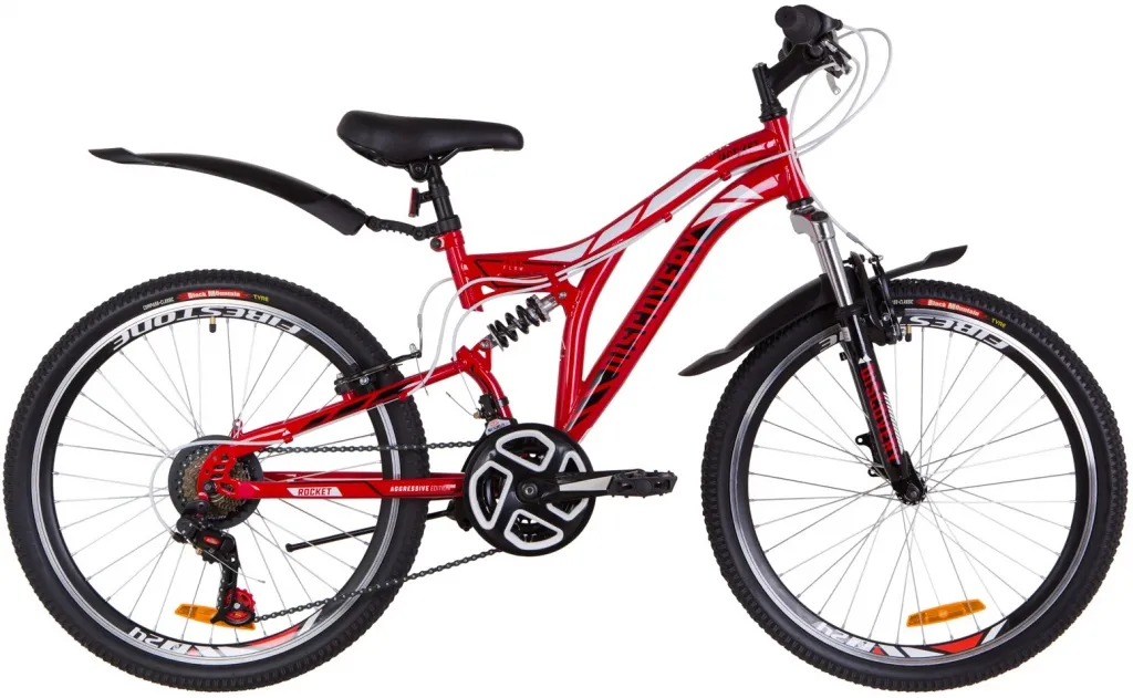 Велосипед 24" Discovery ROCKET Vbr 2019 красно-белый с черным