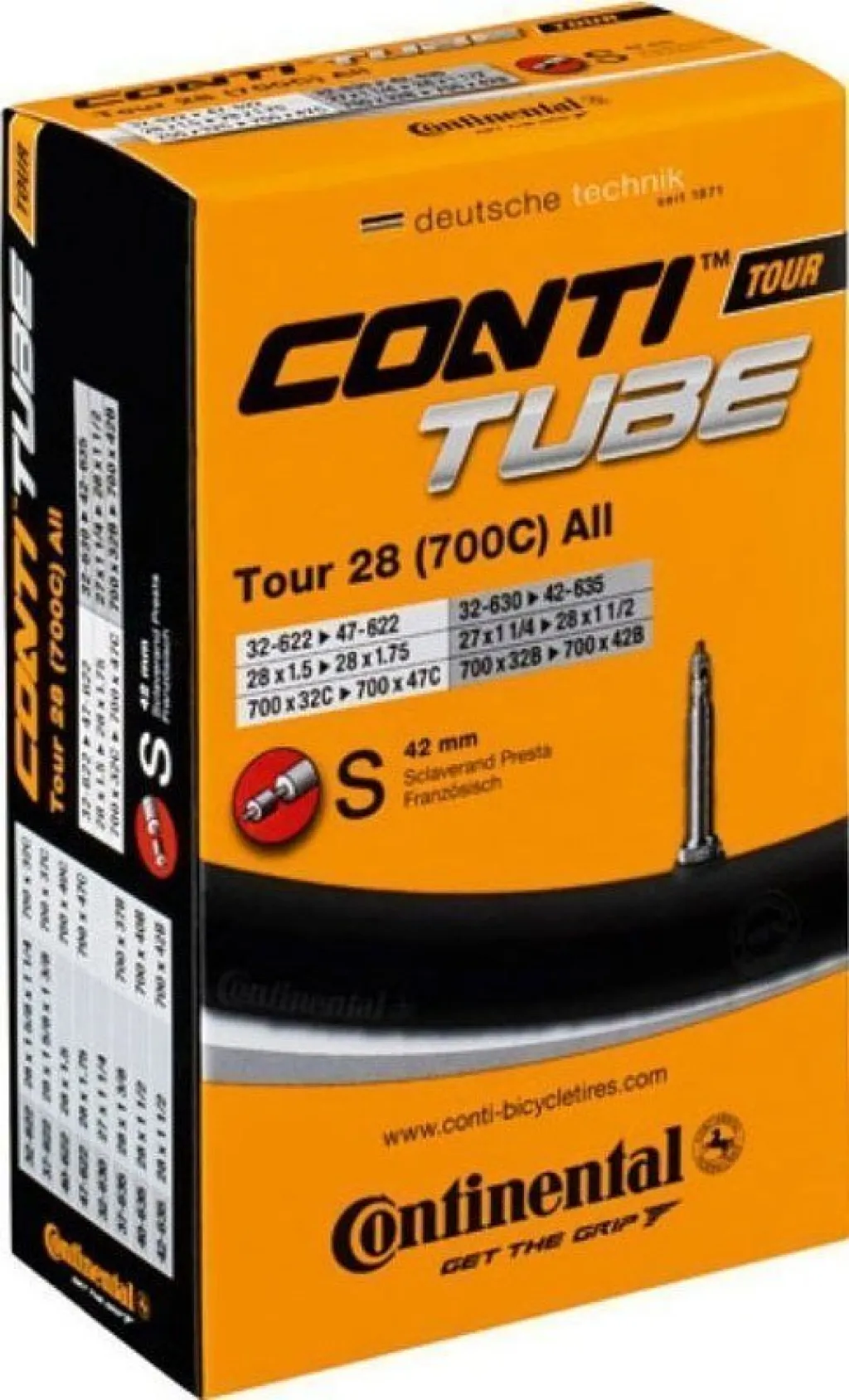Камера 28" Continental Tour Tube All S60 (32-622->47-622/42-635) (160g)