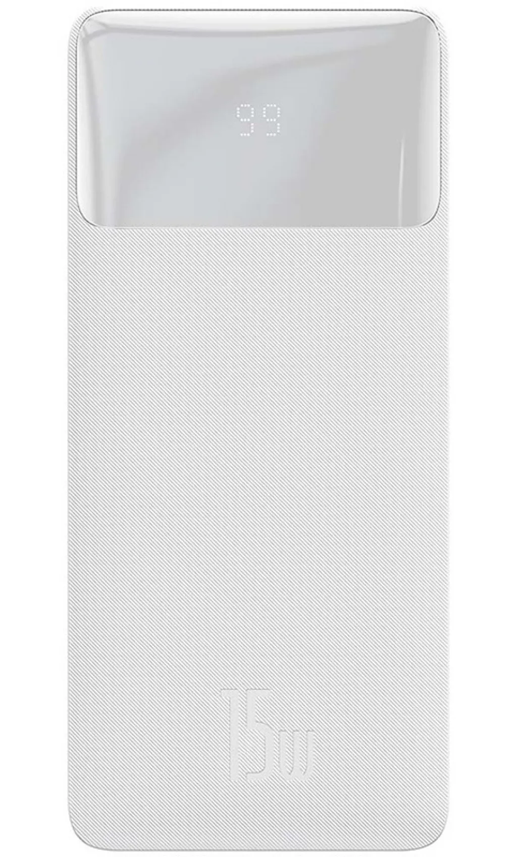 Универсальная мобильная батарея Baseus Bipow 20000mAh, PD 15W, USB-C, 2xUSB QC 3.0 white (PPDML-J02)