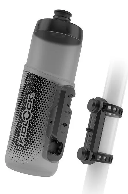Фляга FIDLOCK TWIST 600 with FL logo, trans. black SET (connector + UNI base)