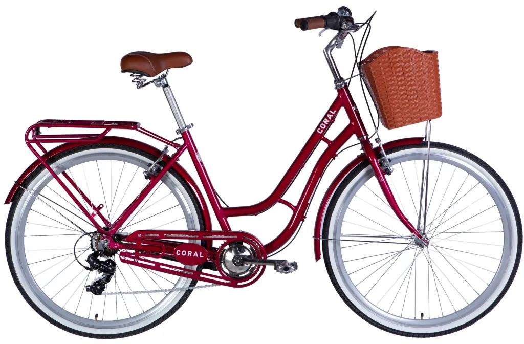 Велосипед 28" Dorozhnik CORAL Vbr FR (2025) рубіновий