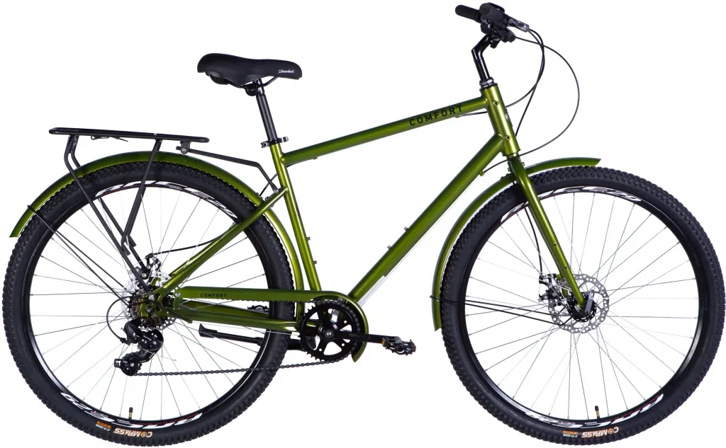 Велосипед 28" Dorozhnik COMFORT MALE DD FR (2025) болотно-зелений
