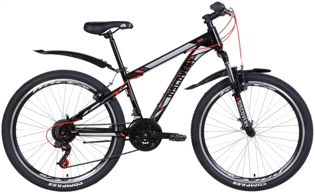 Велосипед 26" Discovery TREK AM (2021) чорно-червоний