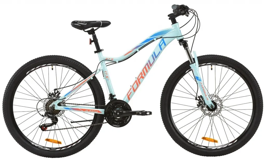 Велосипед 27.5" Formula ALPINA DD бирюзово-синий с коралловым (2020)