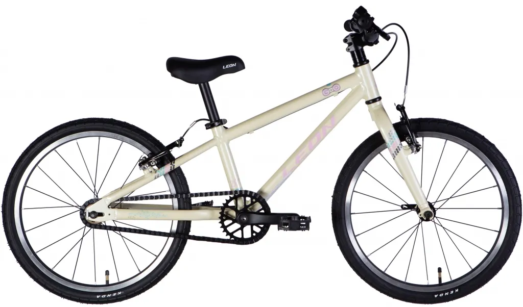 Велосипед 20" Leon GO Vbr FR (2025) бежевий з рожевим Велосипед 20" Leon GO Vbr FR (2025) бежевий з рожевим