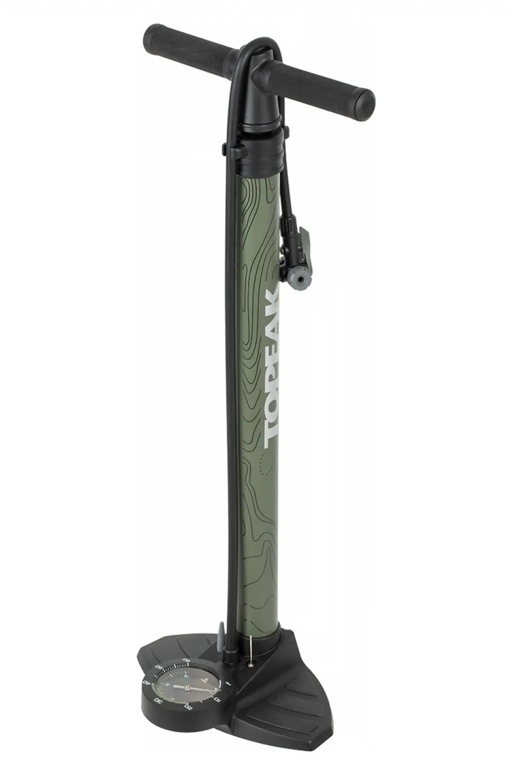 Насос підлоговий Topeak JoeBlow Mountain II floor pump, steel barrel & plastic base, large 3.5" gauge, 60psi/4bar, TwinHead