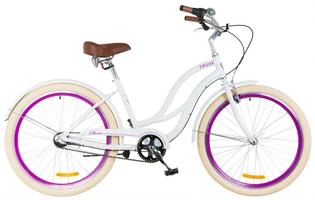 Велосипед 26" Dorozhnik Cruise PH бело-фиолетовый 2018