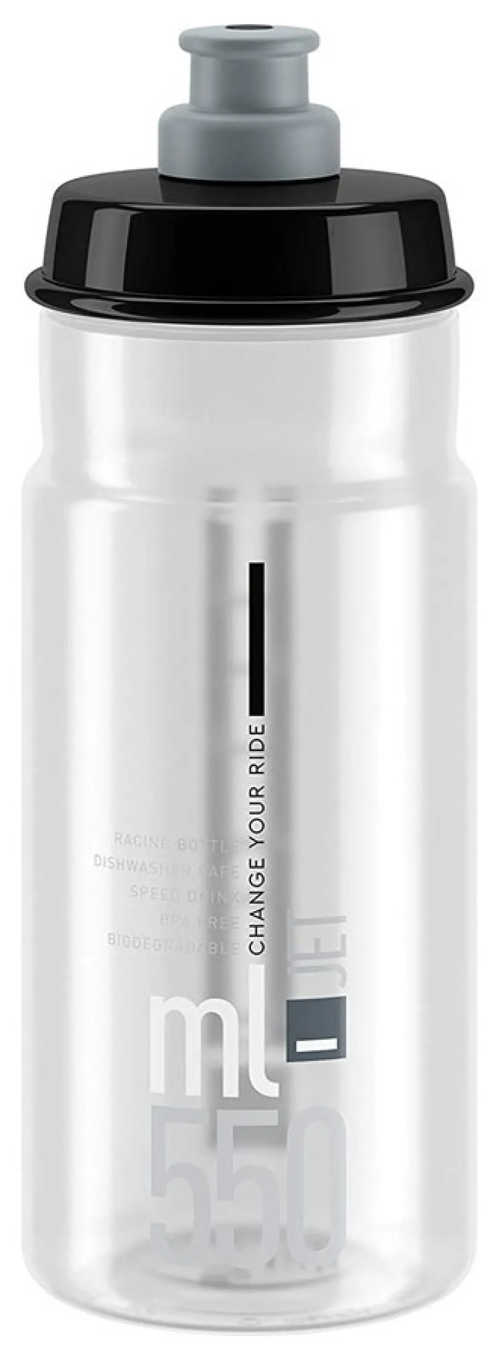 Фляга ELITE Jet, 550ml, clear/grey