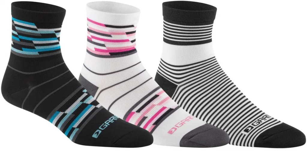 Носки Garneau Conti Cycling Socks (3-pack) бело-черные