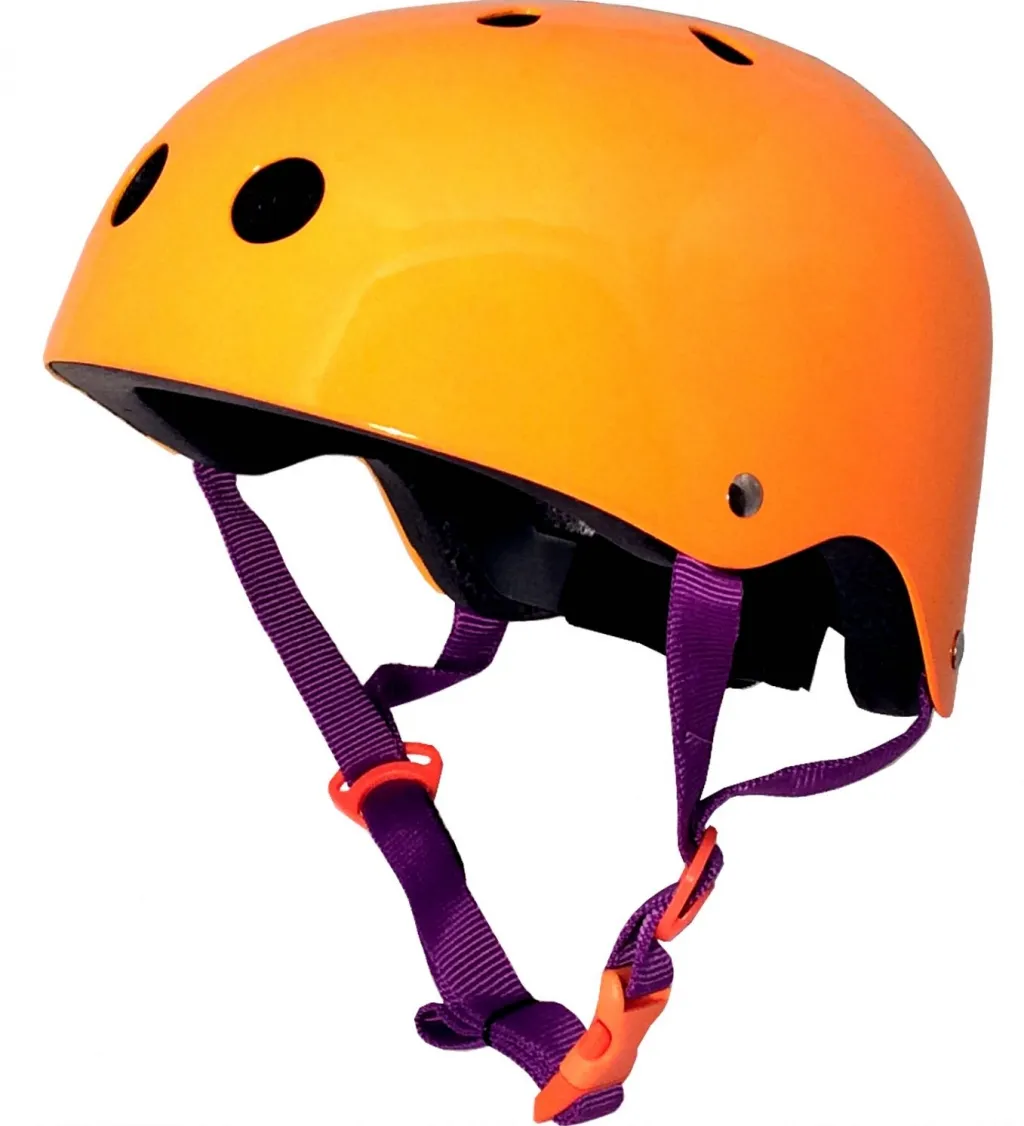 Шлем детский Kiddimoto неоновый оранжевый, размер S 48-53см