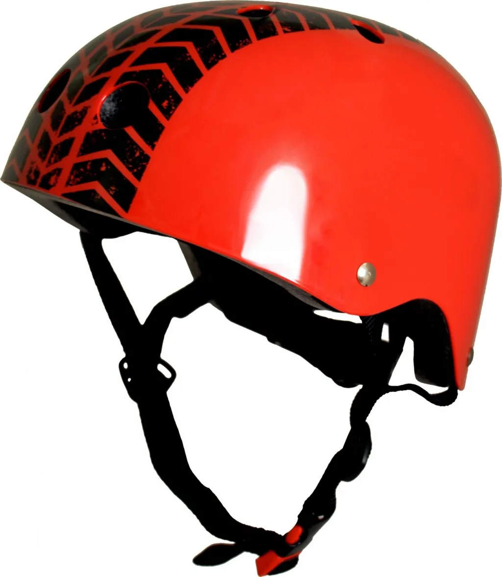 Шлем детский Kiddi Moto с рисунком протектора, красный