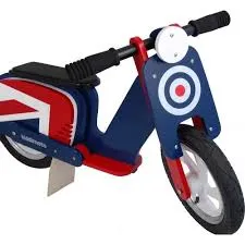 Беговел 12" Kiddi Moto Scooter деревянный, сине-красная мишень