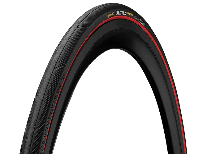 Покришка 28" 700x25C (25-622) Continental Ultra Sport III (Performance) black/red foldable TPI 3/180 (275g)