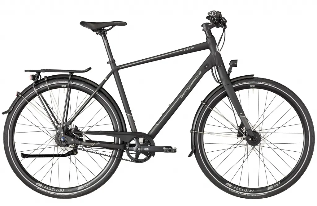 Велосипед Bergamont Vitess N8 Belt Gent black/dark silver (matt) 2018