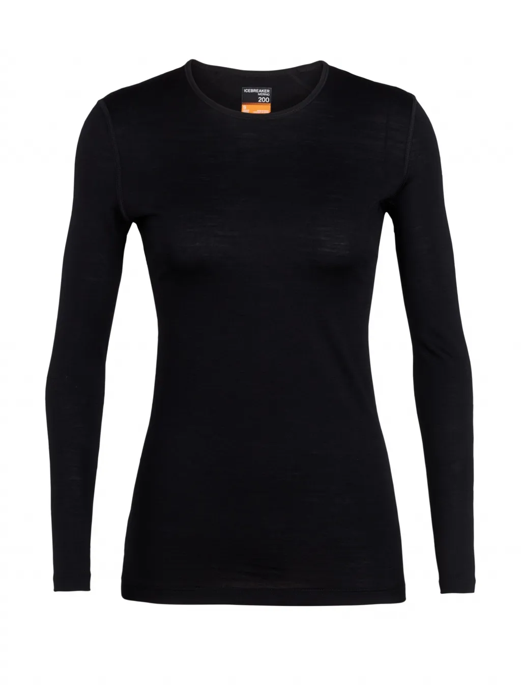 Термофутболка з довгим рукавом ICEBREAKER Women Merino 200 Oasis LS Crewe black